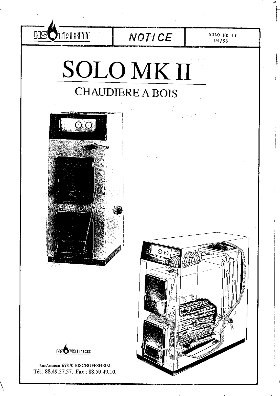 HS FRANCE SOLO MK II User Manual