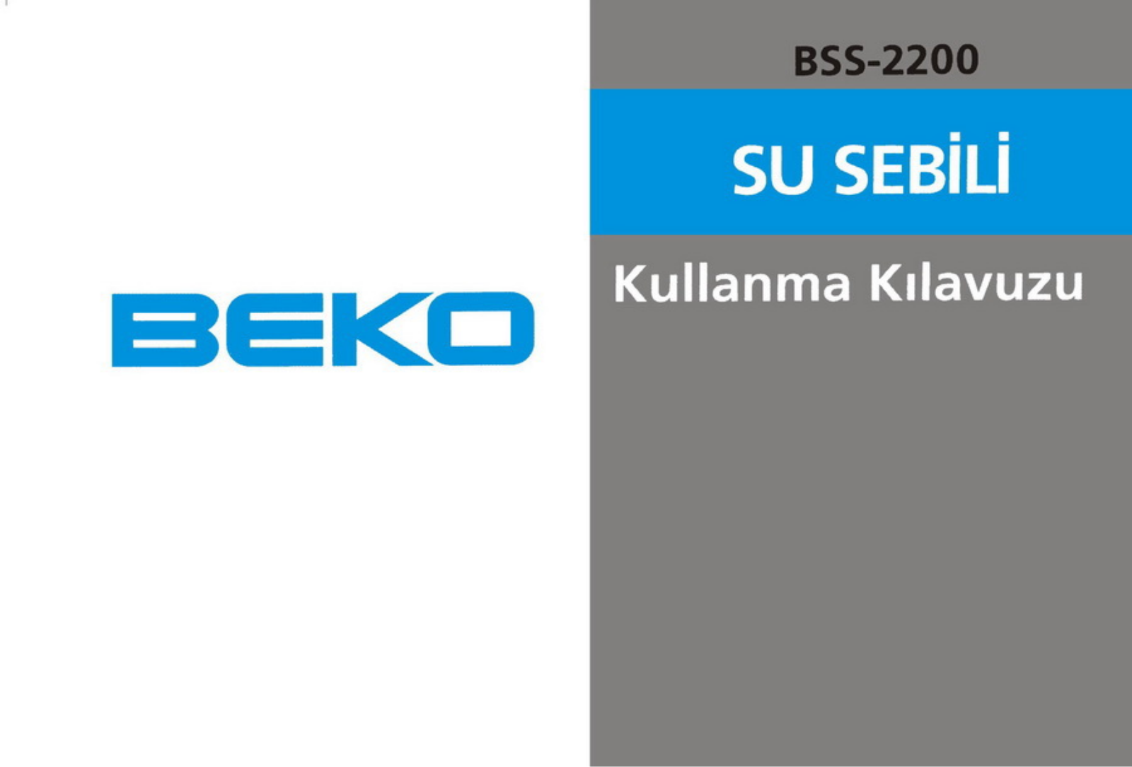 Beko BSS 2200 User Manual