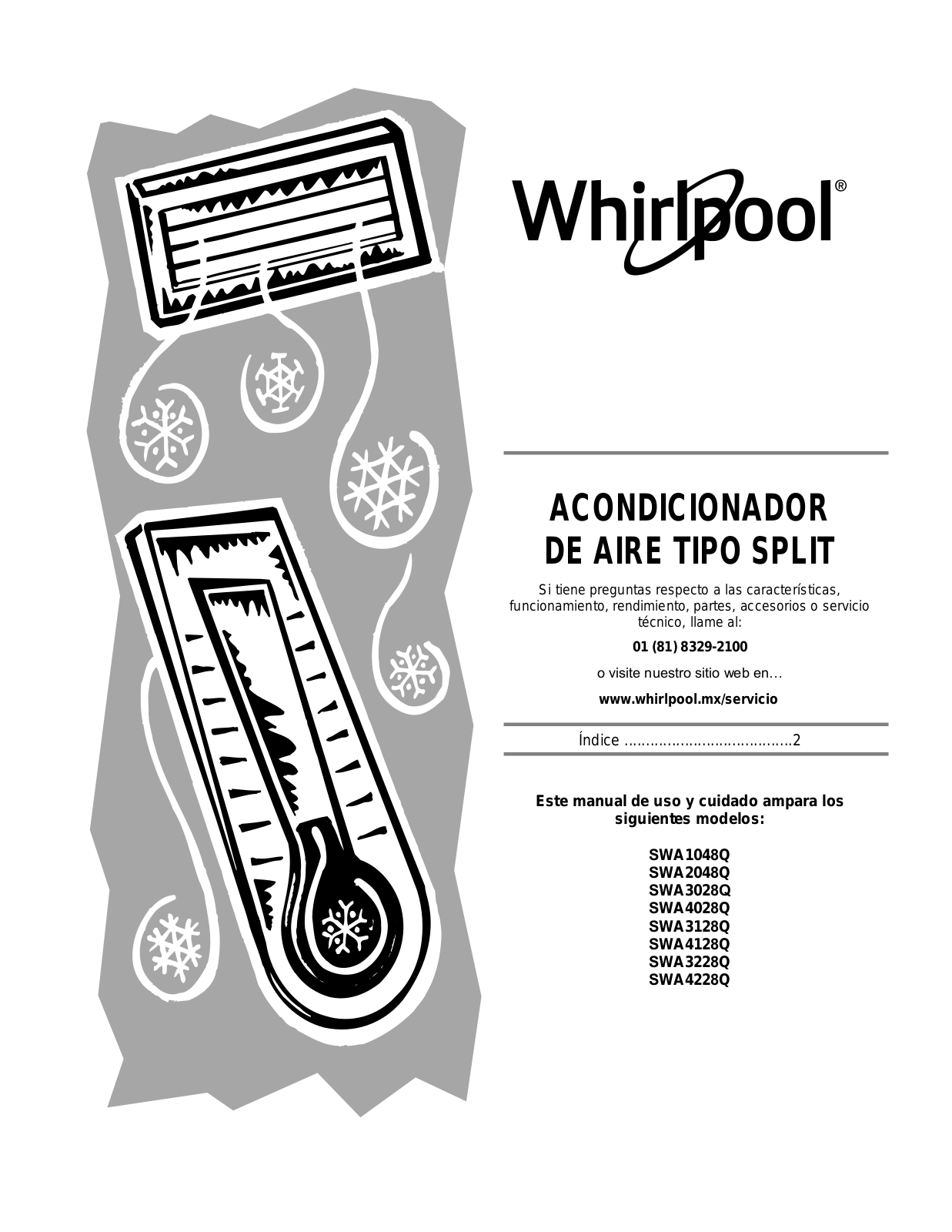 Whirlpool SWA1048Q, SWA2048Q, SWA3028Q, SWA4028Q, SWA3128Q Owner's Manual