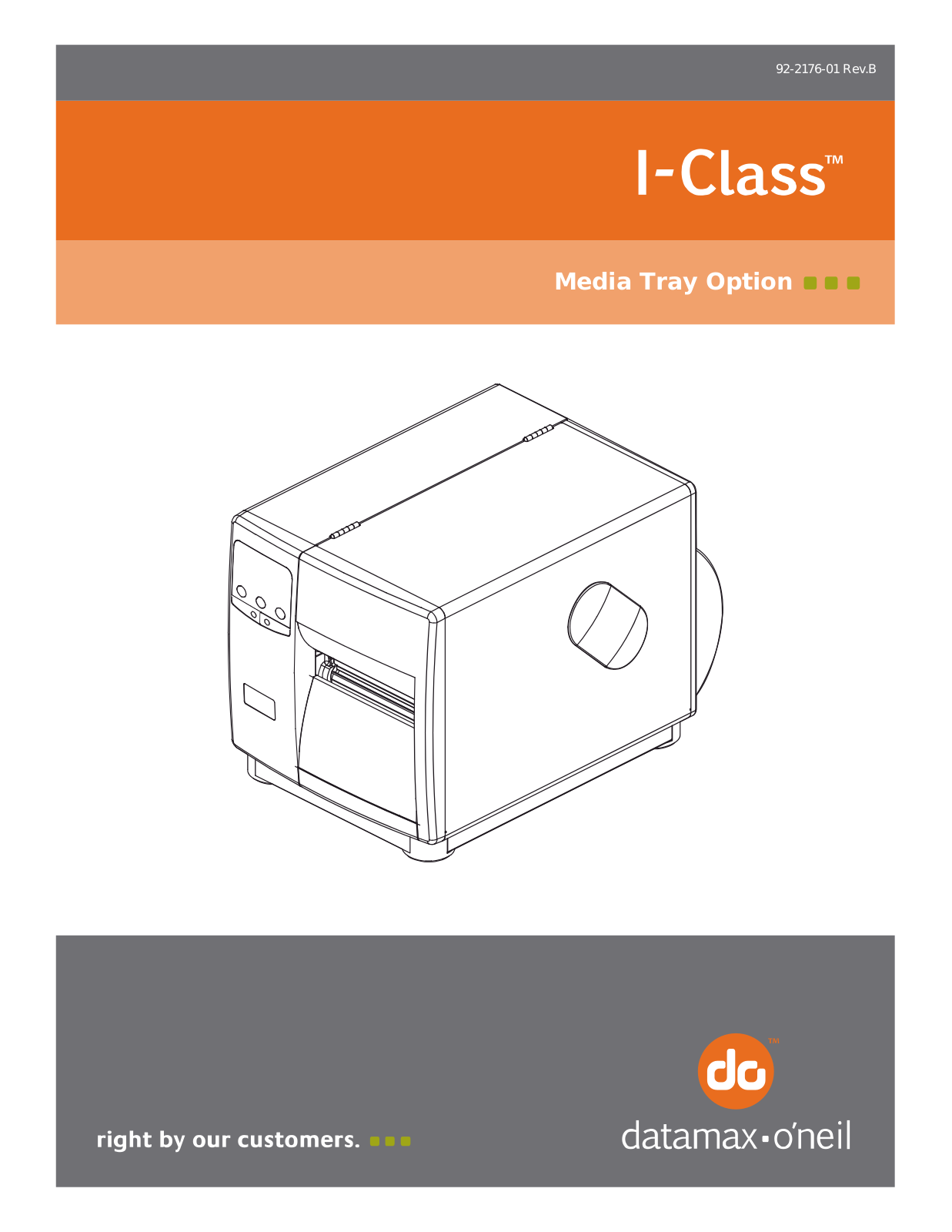 Datamax-O'Neil I-Class Media Tray Option User Manual