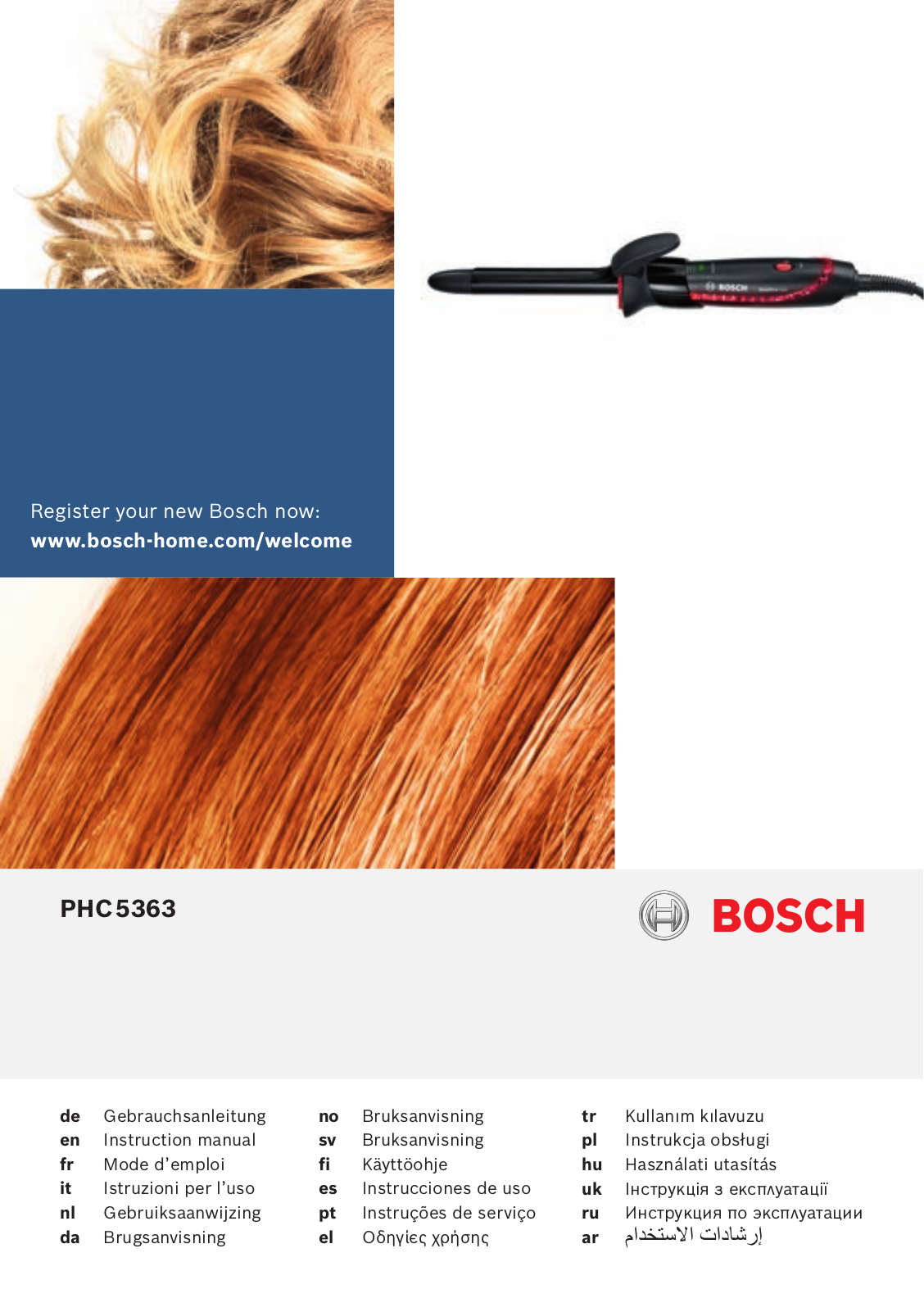 Bosch PHC5363 User manual