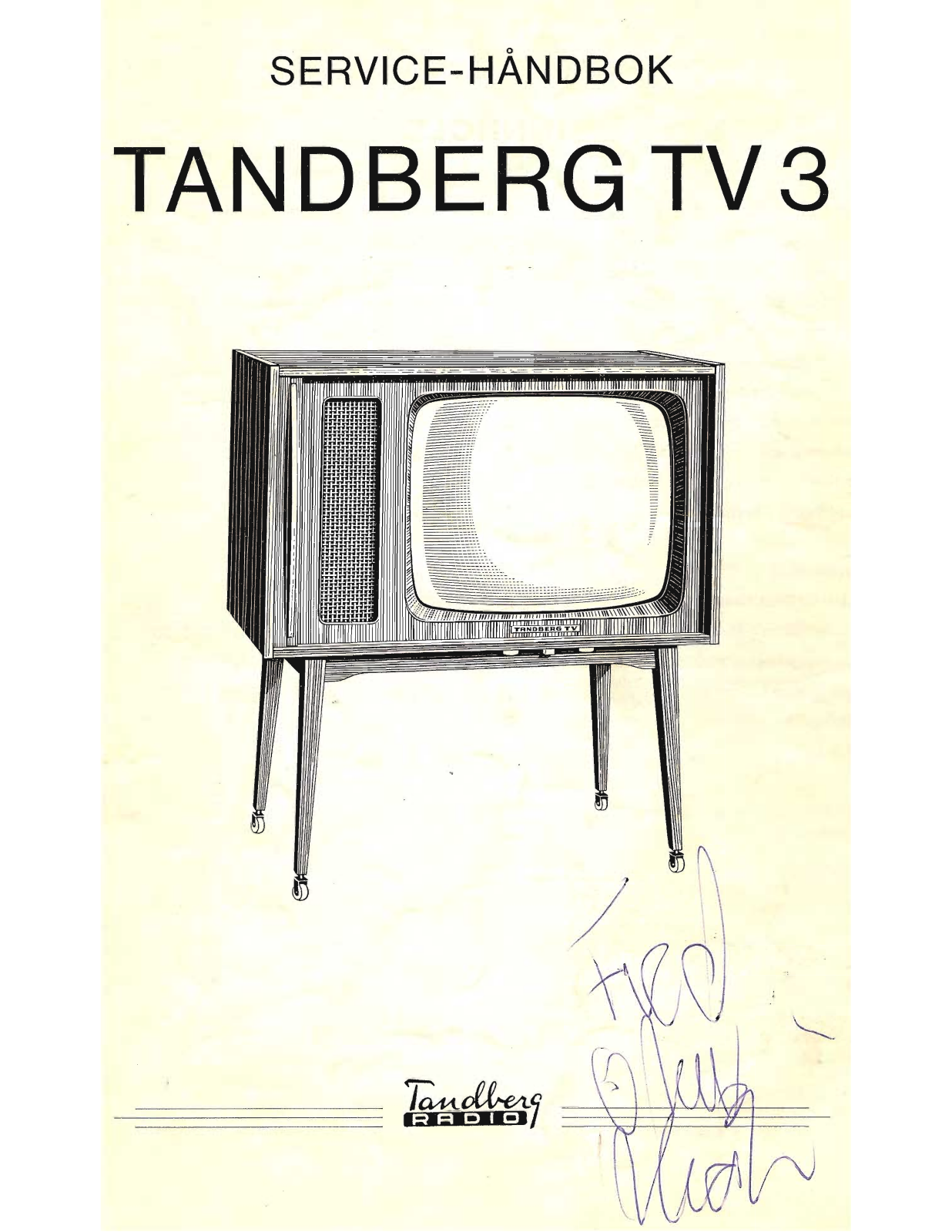 Tandberg TV-3-1963 Service Manual