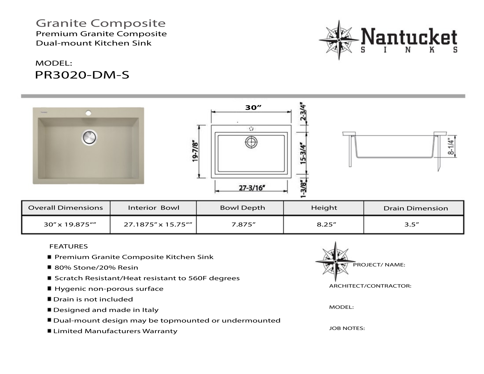 Nantucket PR3020DMS User Manual