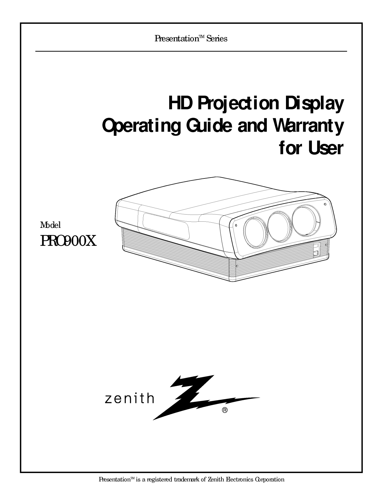 LG PRO900X User Manual