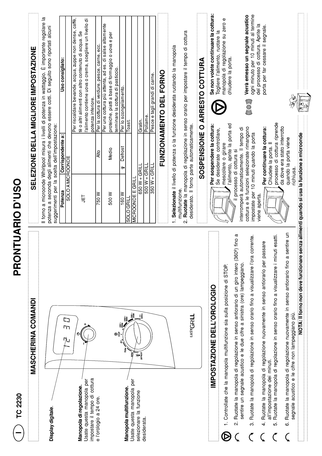 Whirlpool MWO 430/WH User Manual