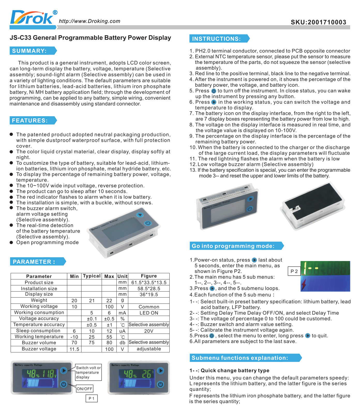 Drok JS-C33 User Manual - ManualMachine.com