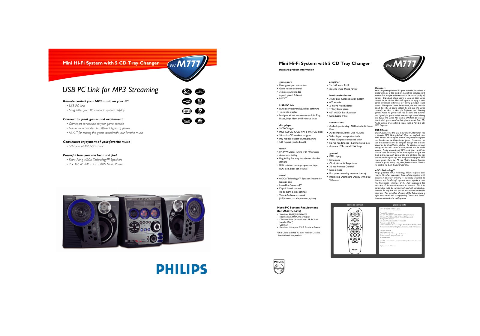 Philips FW-M777 BROCHURE