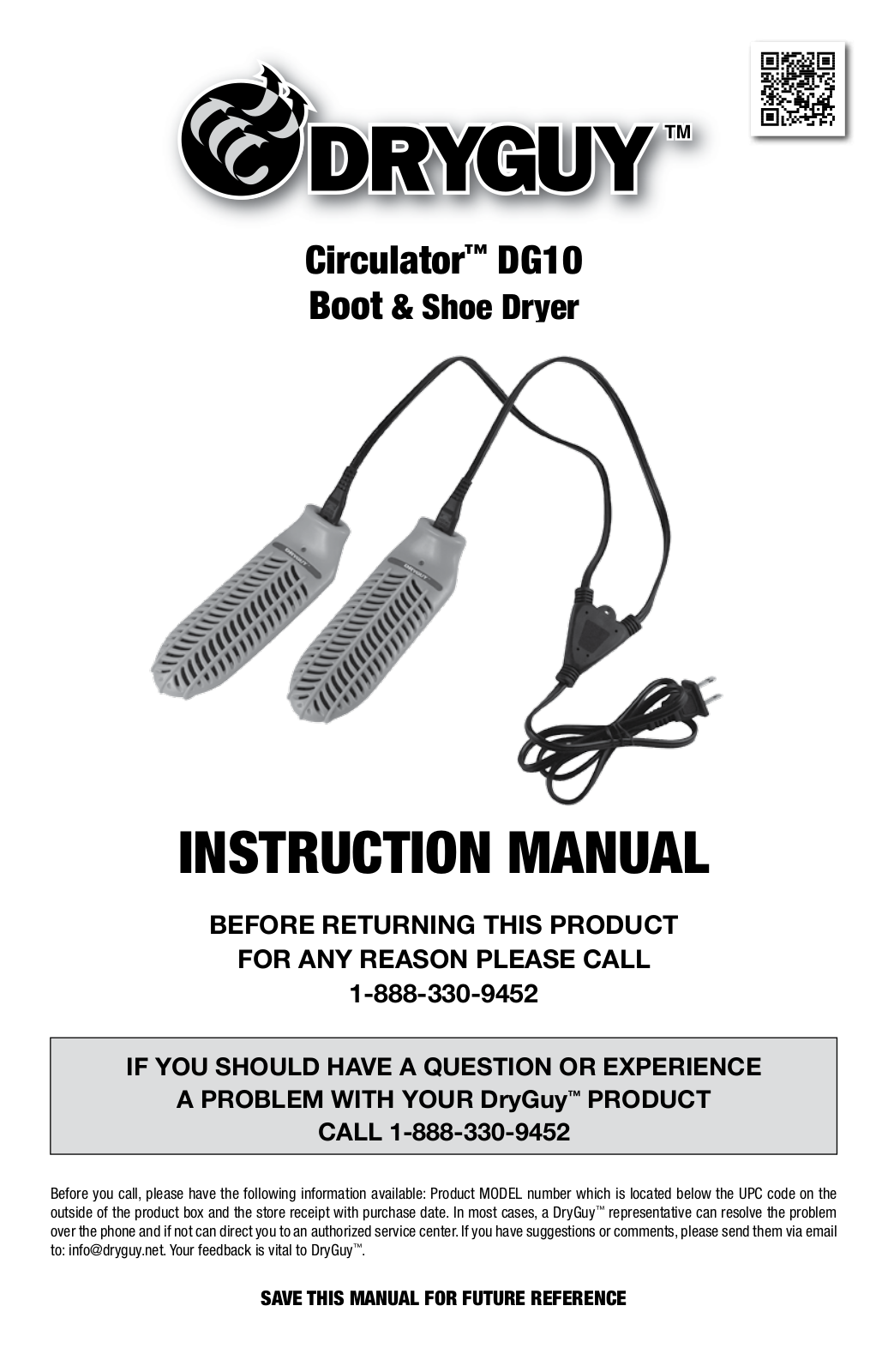 DryGuy DG10 User Manual