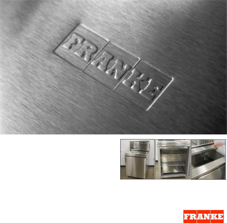 Franke Foodservice HCMF-18 18005560 Installation  Manual