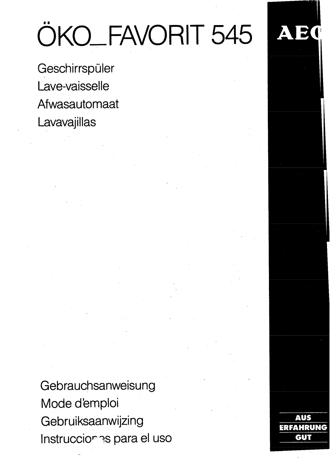 Aeg 545 User Manual