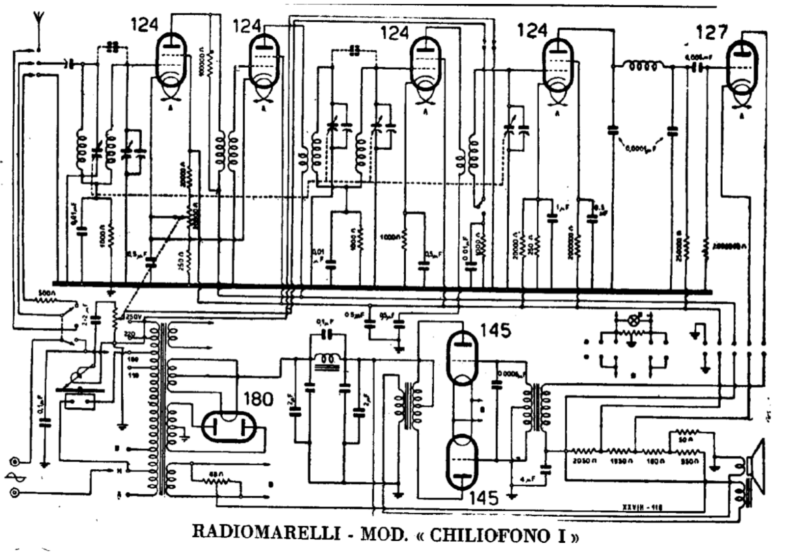 Radiomarelli chiliofono i schematic