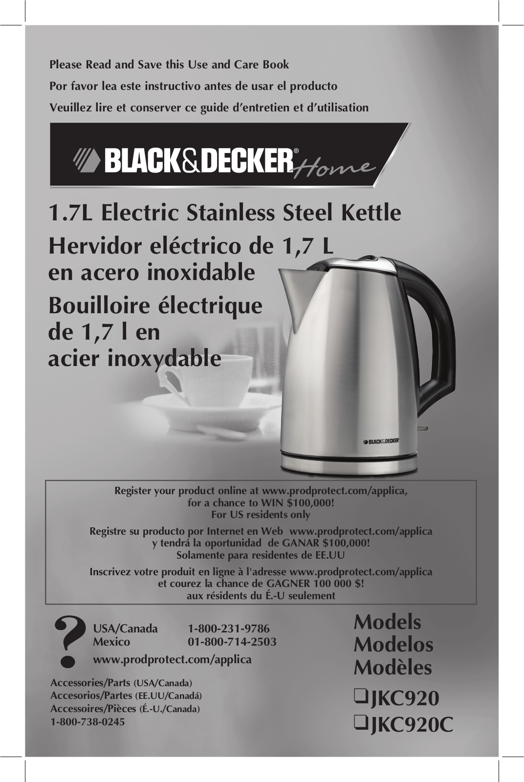 Black & Decker JKC920C, JKC920 User Manual