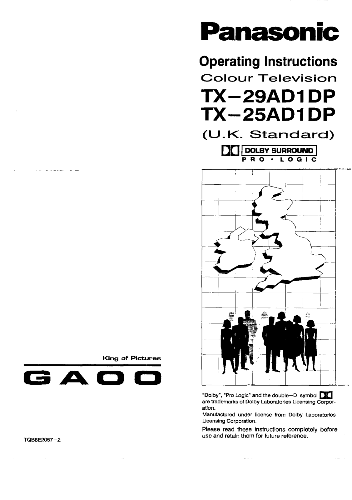 Panasonic TX-25AD1DP, TX-29AD1DP User Manual