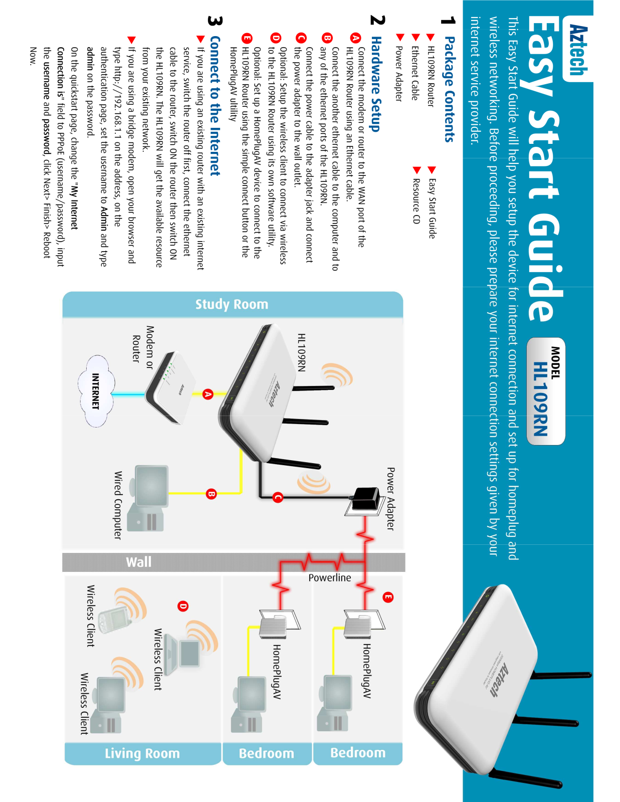 Aztech HL109RN Start Guide