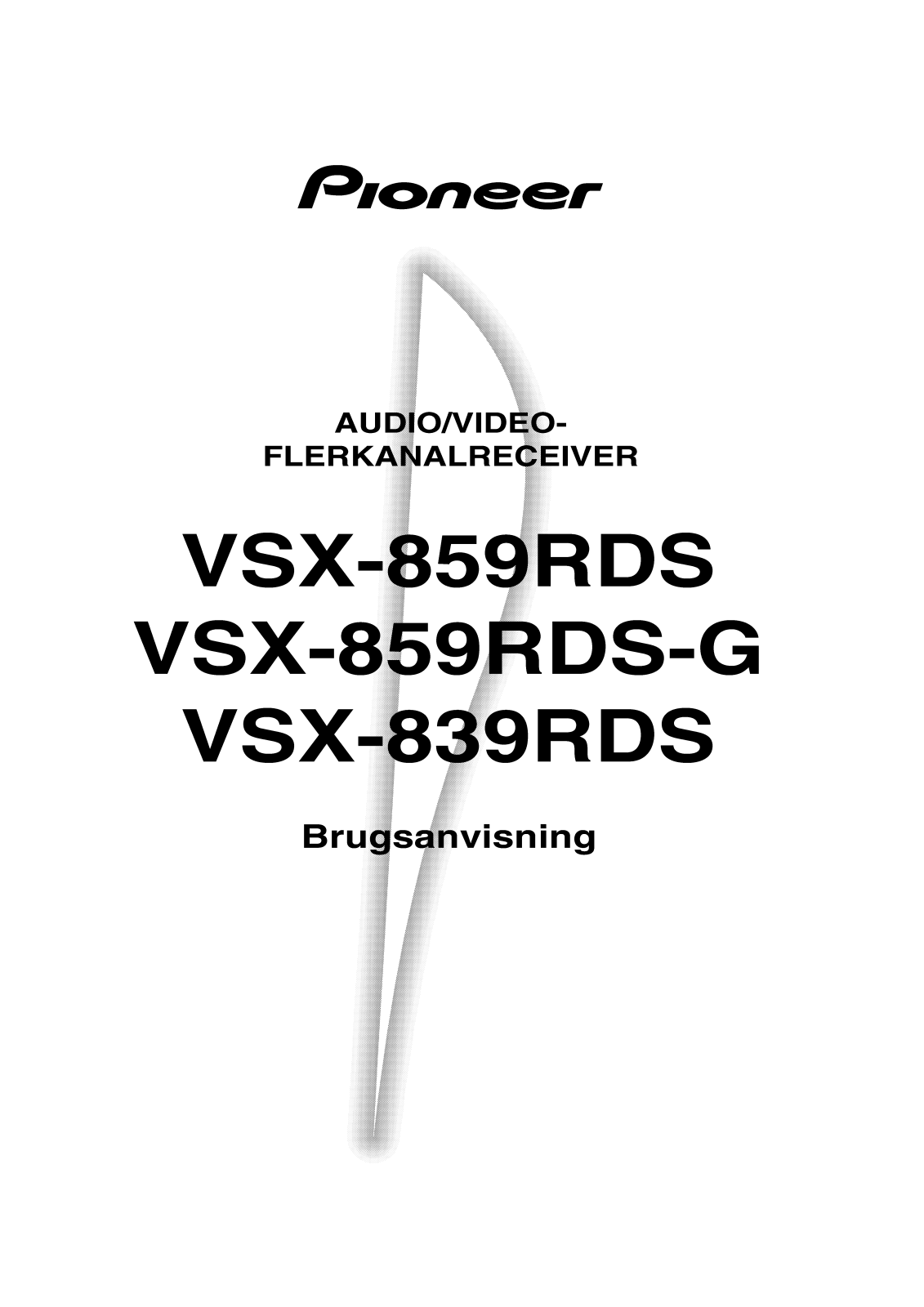 Pioneer VSX-859RDS, VSX-839RDS User Manual