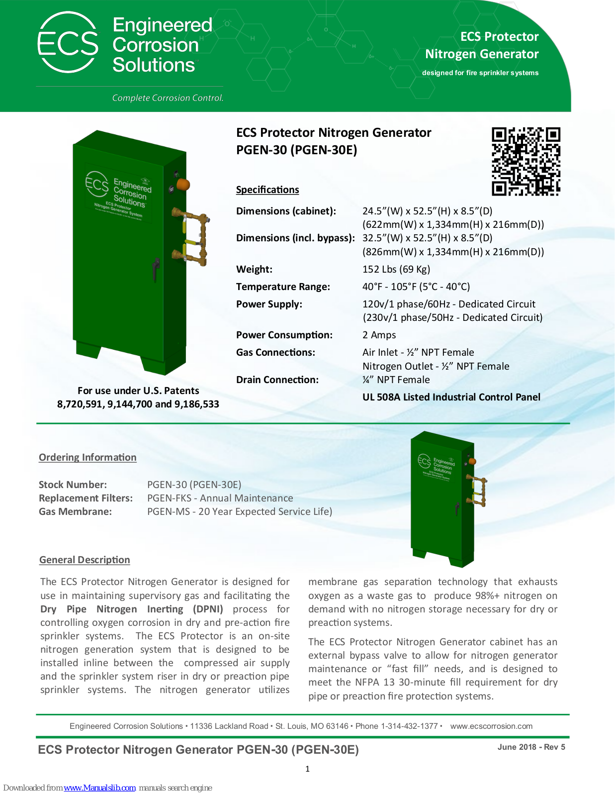 ESC PGEN-30, PGEN-30E User Manual