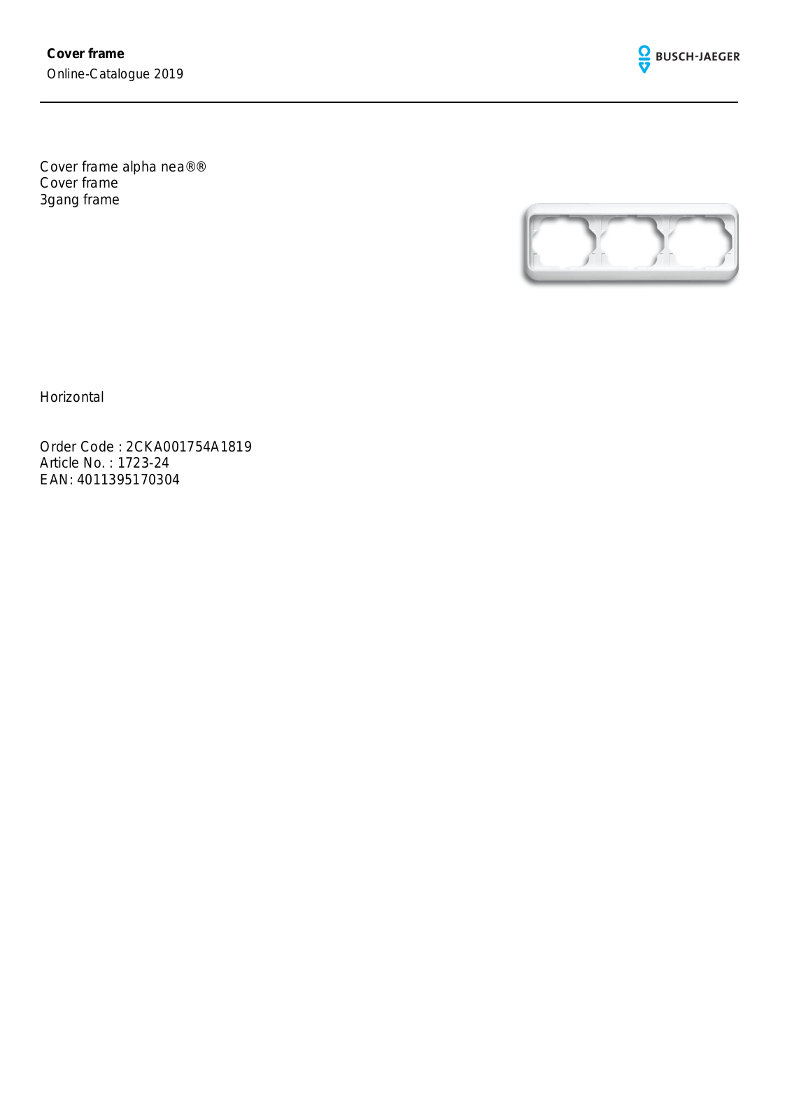 Busch-Jaeger 1723-24 User Manual