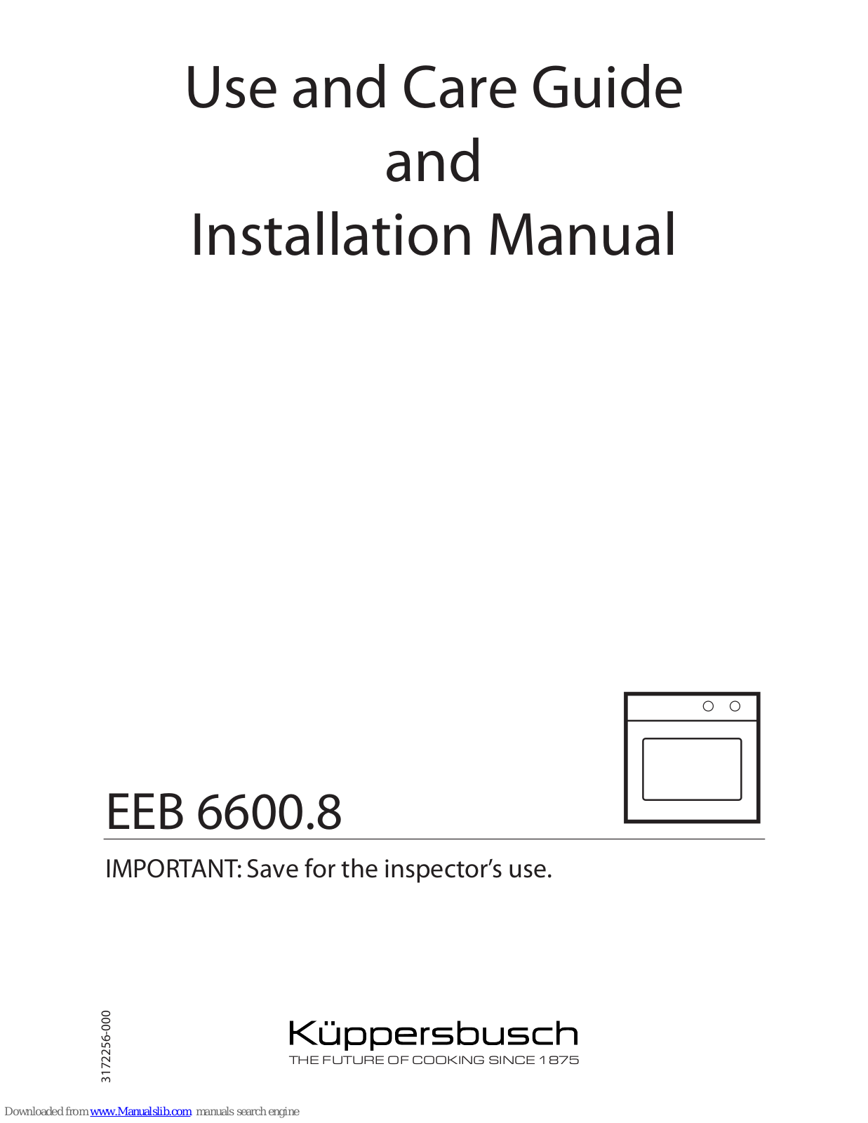 Kuppersbusch EEB 6600.8 Use And Installation Manual