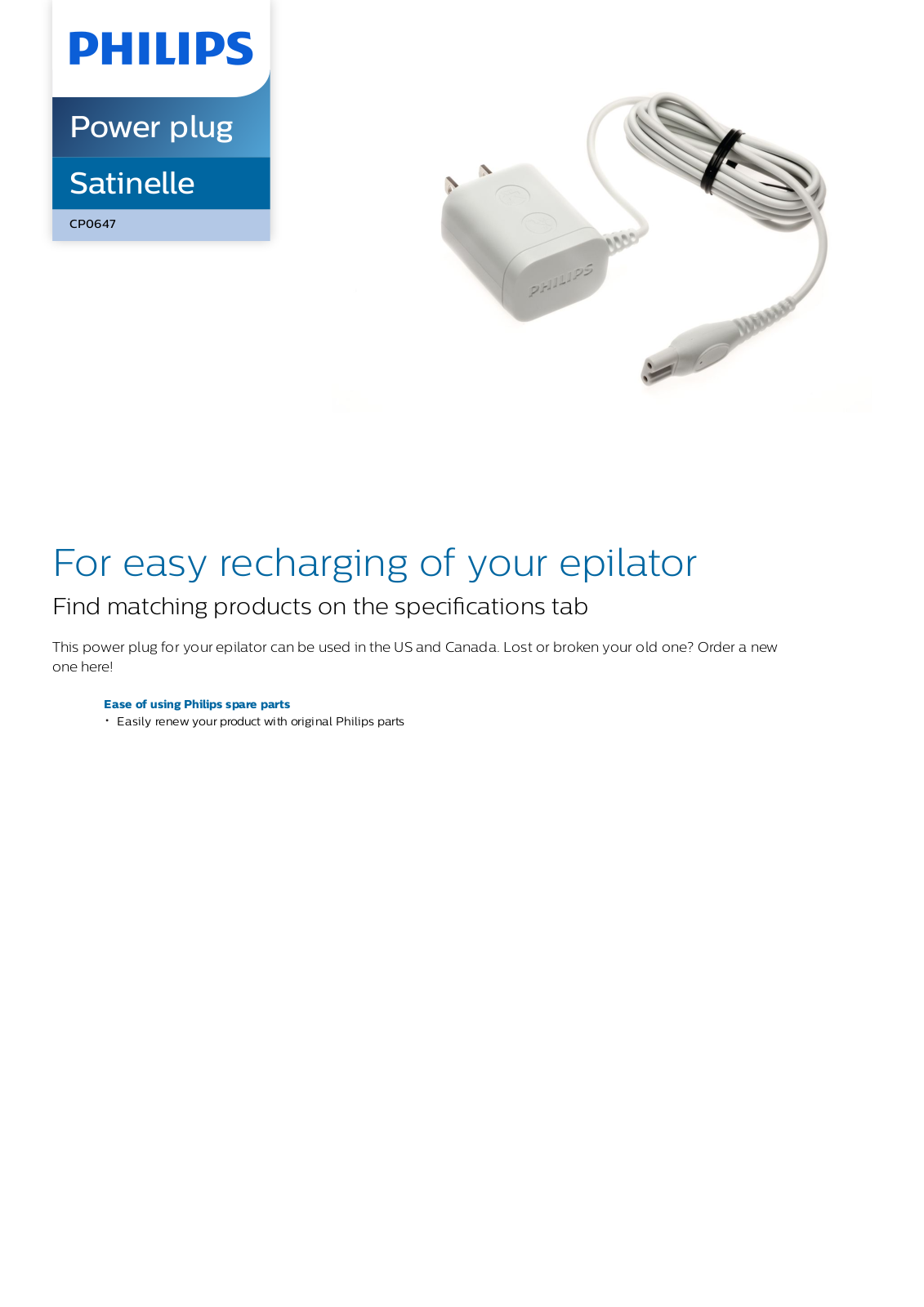 Philips CP0647/01 leaflet - ManualMachine.com