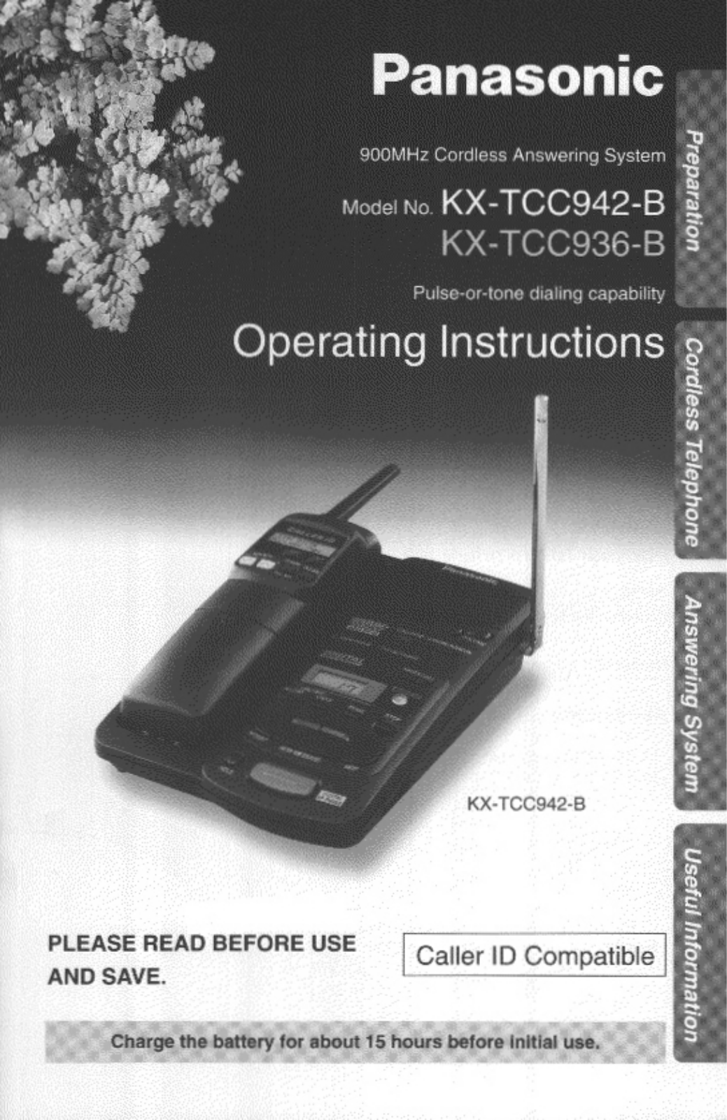 Panasonic KX-TCC936-B User Manual