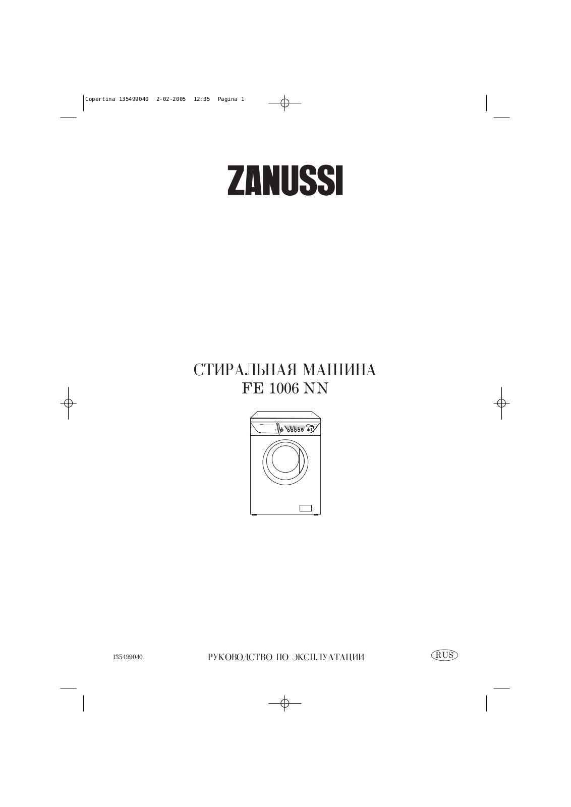 Zanussi FE 1006 NN User Manual