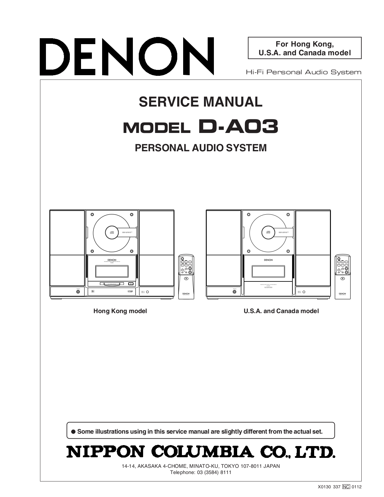 Denon D-A03 Service Manual