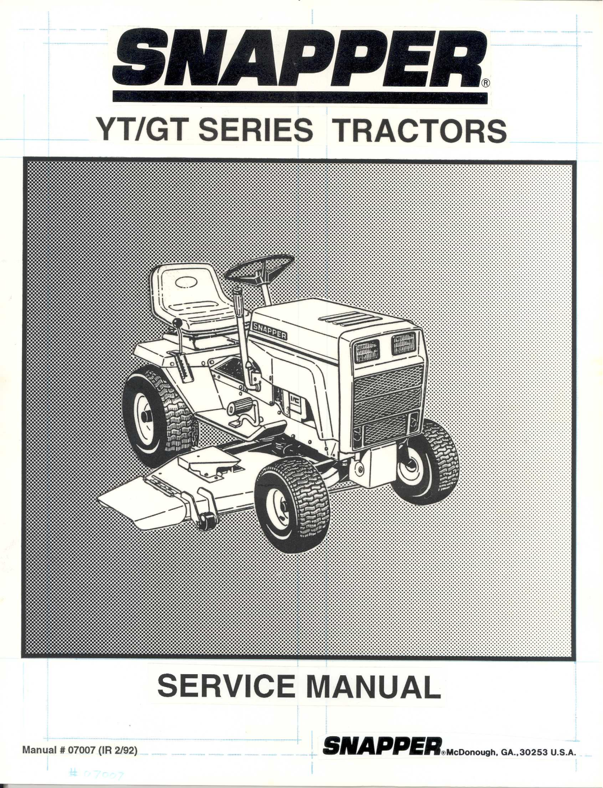 Snapper YT-GT User Manual