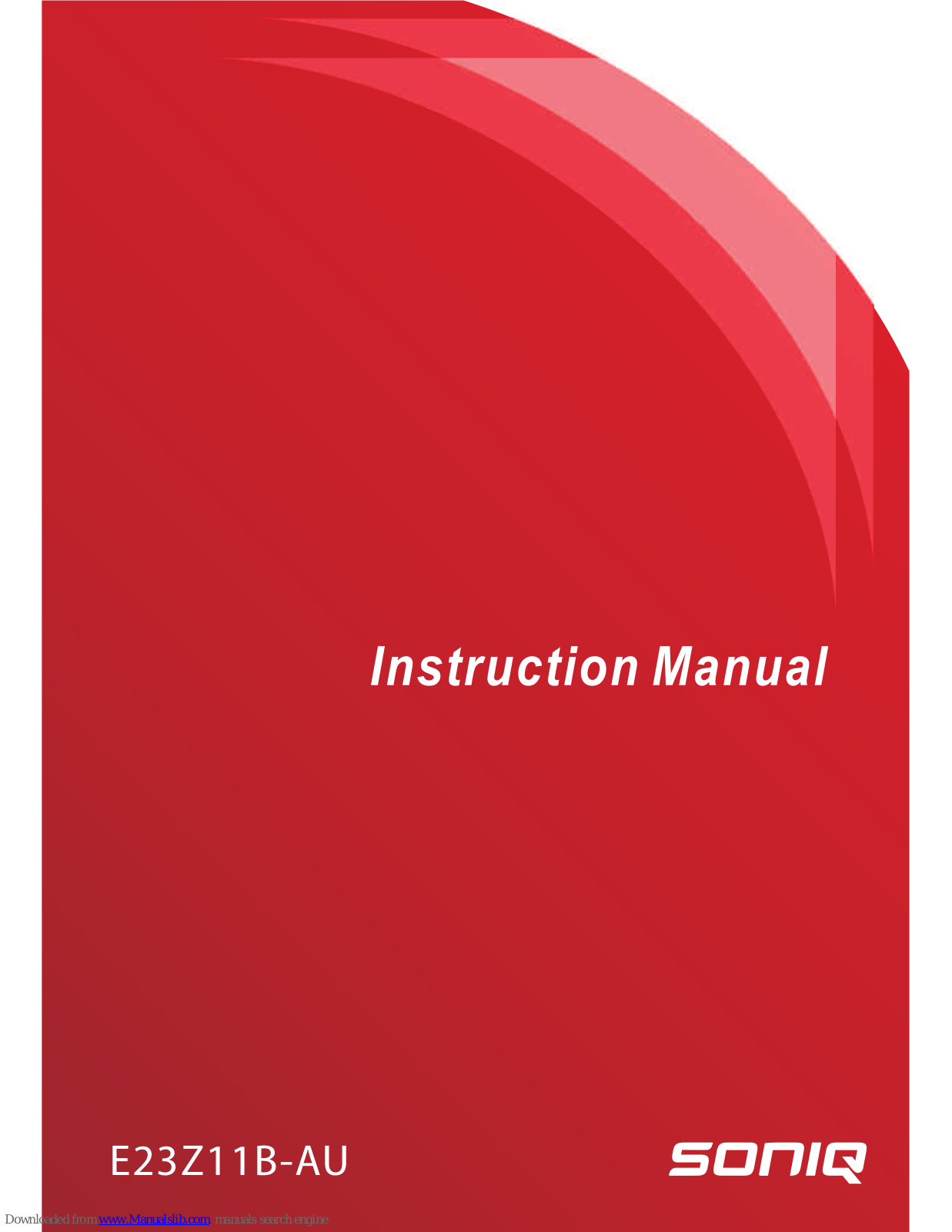 SONIQ E23Z11B-AU Instruction Manual