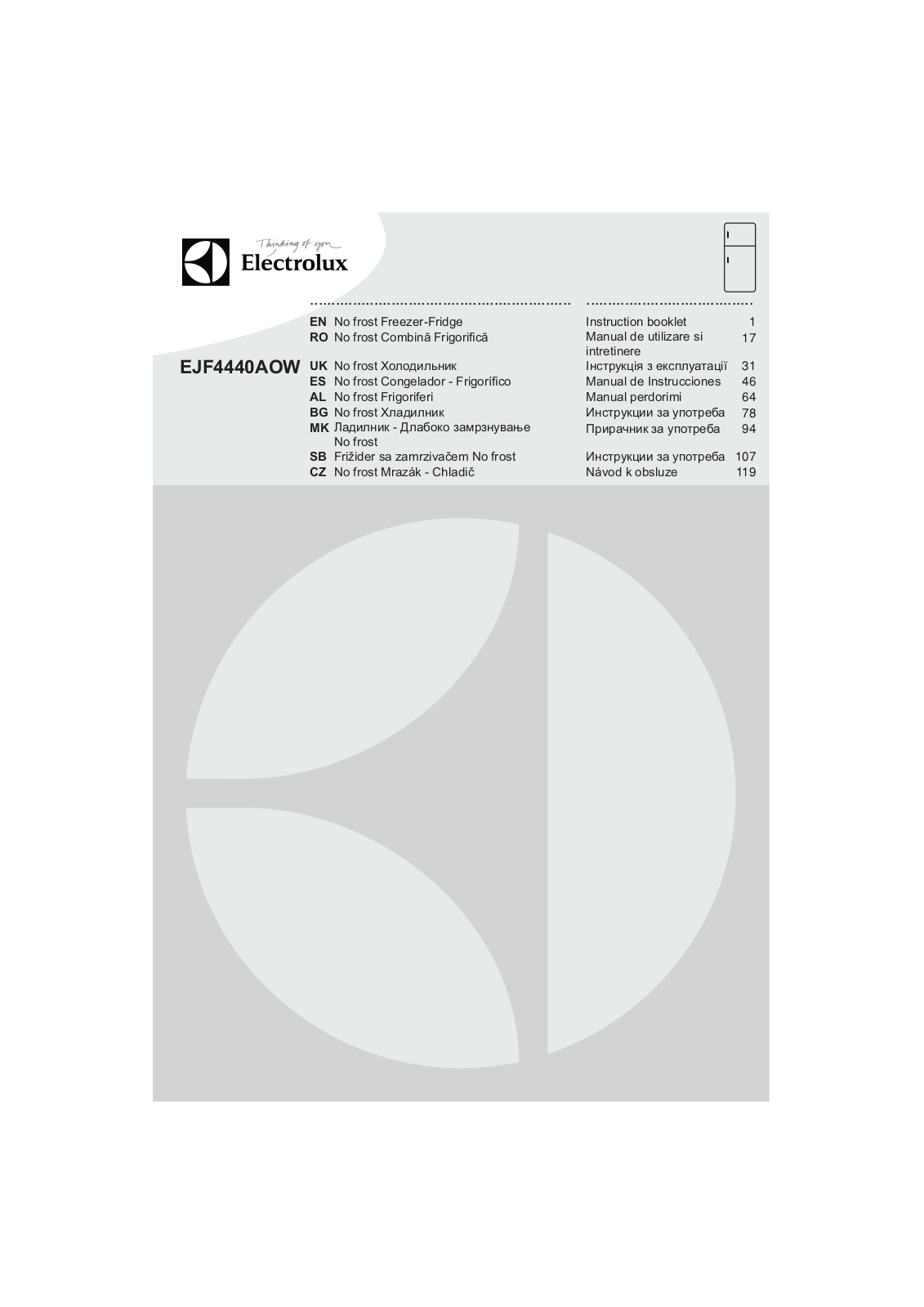 Electrolux EJF4440AOW User Manual