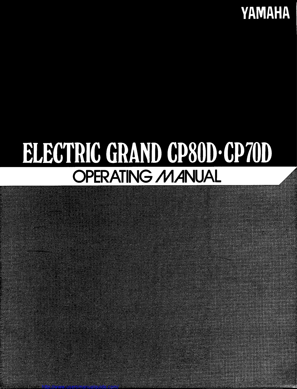 Yamaha Audio CP-80D, CP-70D User Manual
