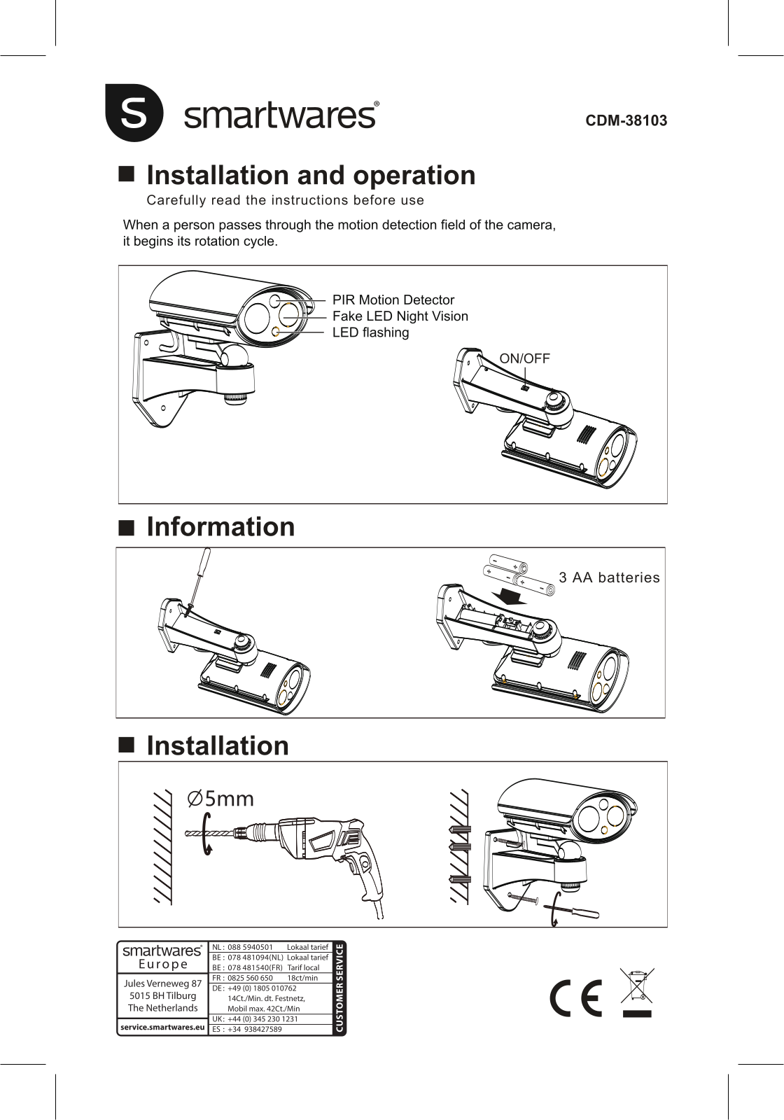 Smartwares CDM-38103 User Manual