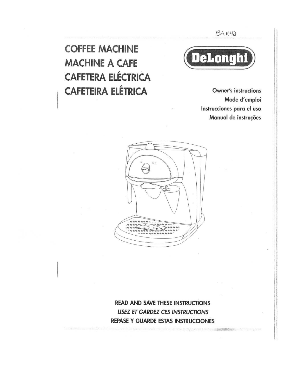 Delonghi BAR42 User Manual