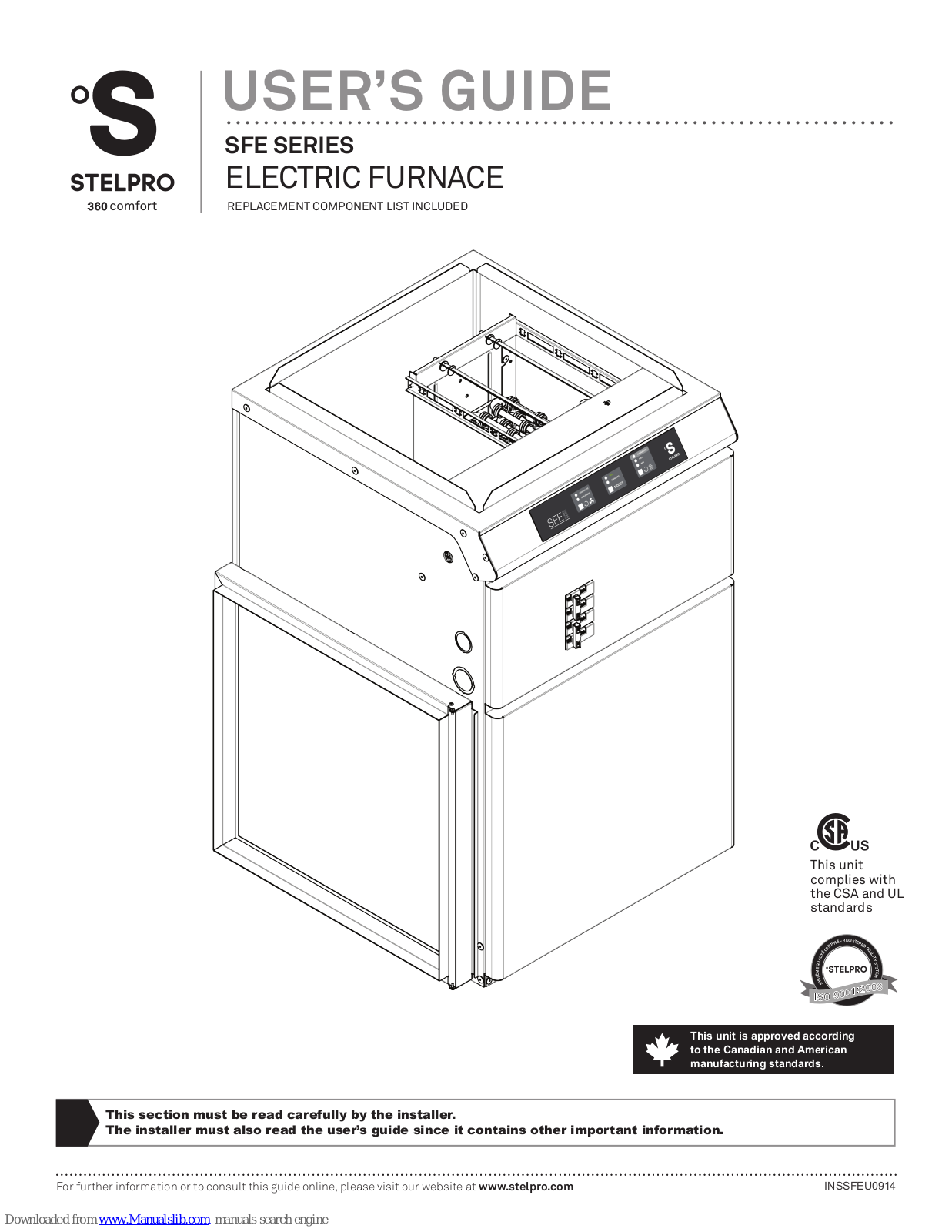 Stelpro SFE series, 360 Comfort, SFECM series User Manual - ManualMachine.com