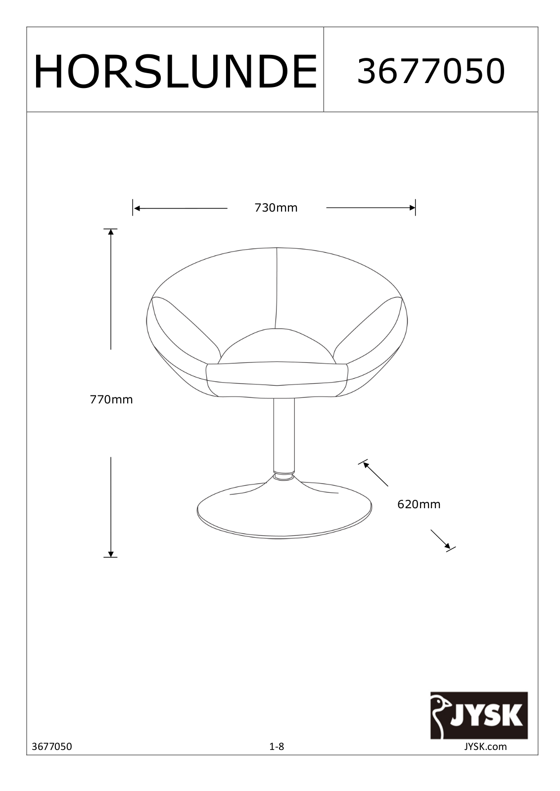 JYSK Horslunde User Manual