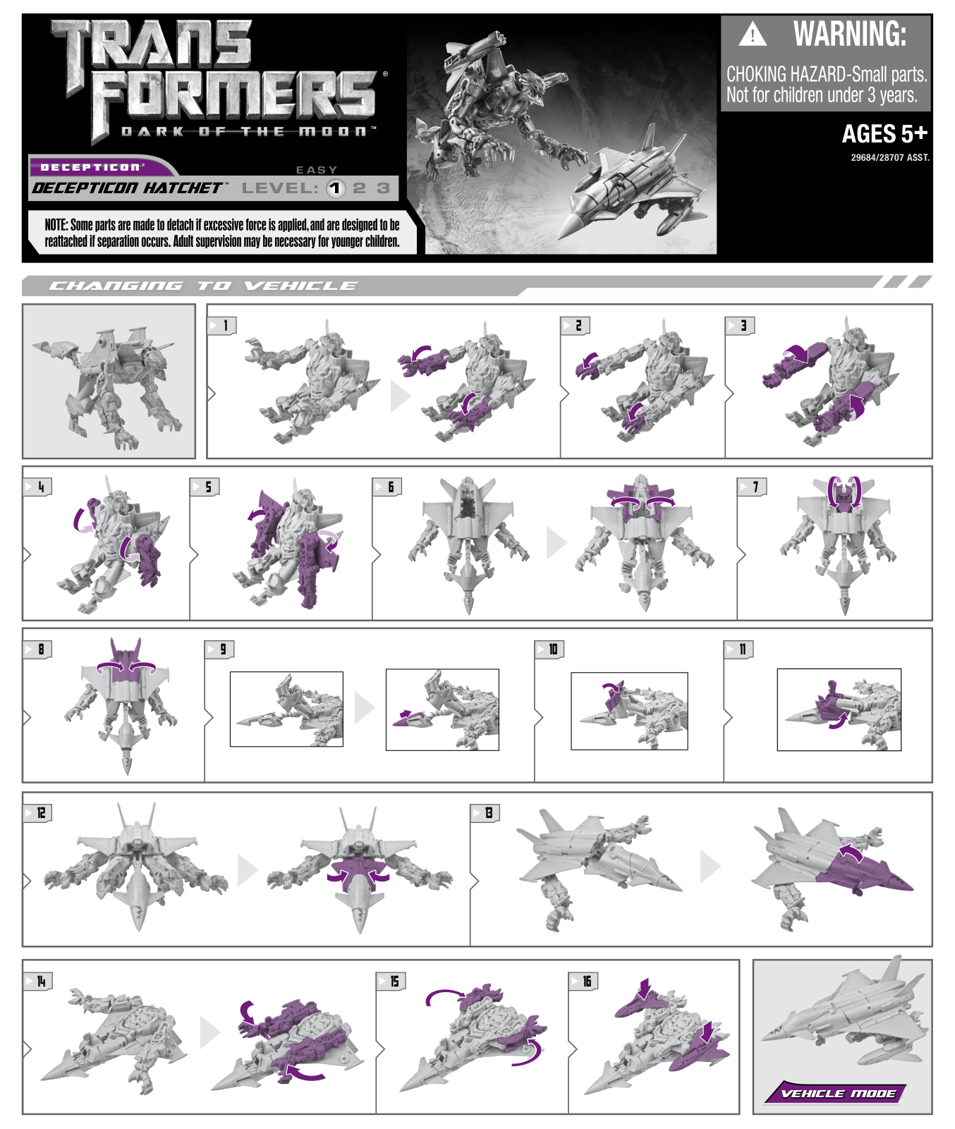 HASBRO Transformers DOTM Decepticon Hatchet User Manual