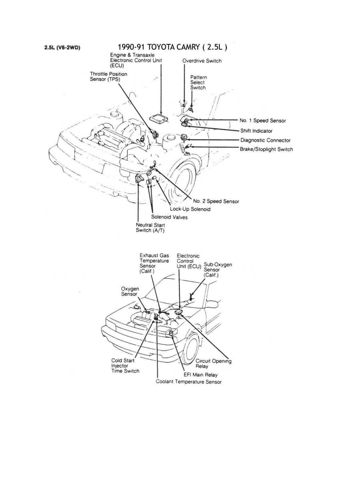 Toyota Camry 4-11 esqtoy005 Diagram