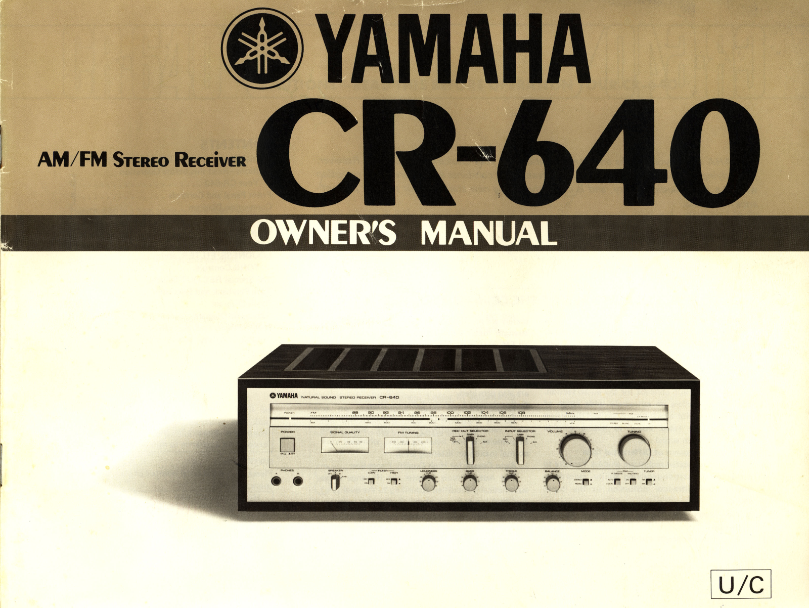 Yamaha CR-640 Owners manual