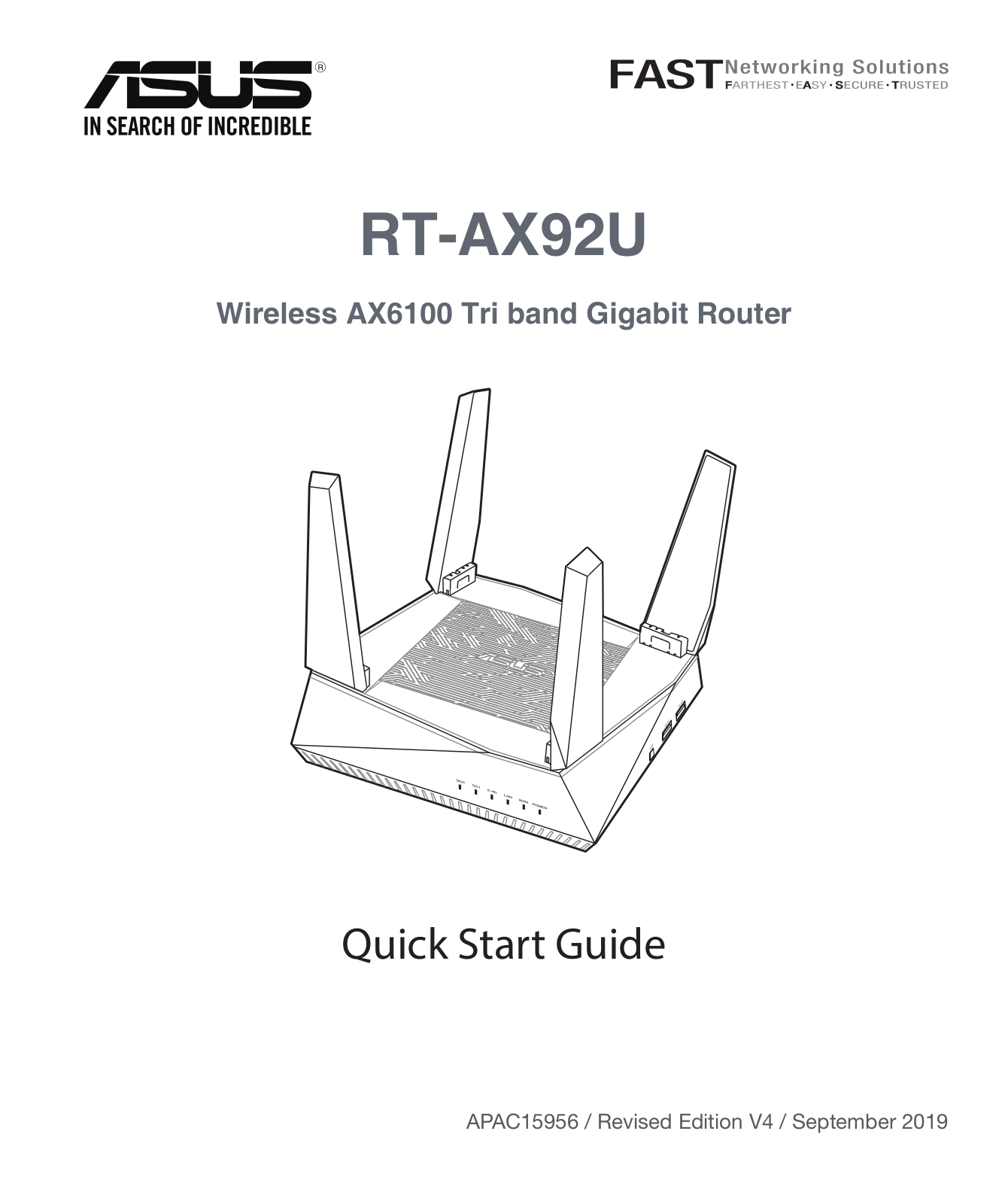 Asus RT-AX92U Quick Installation Guide