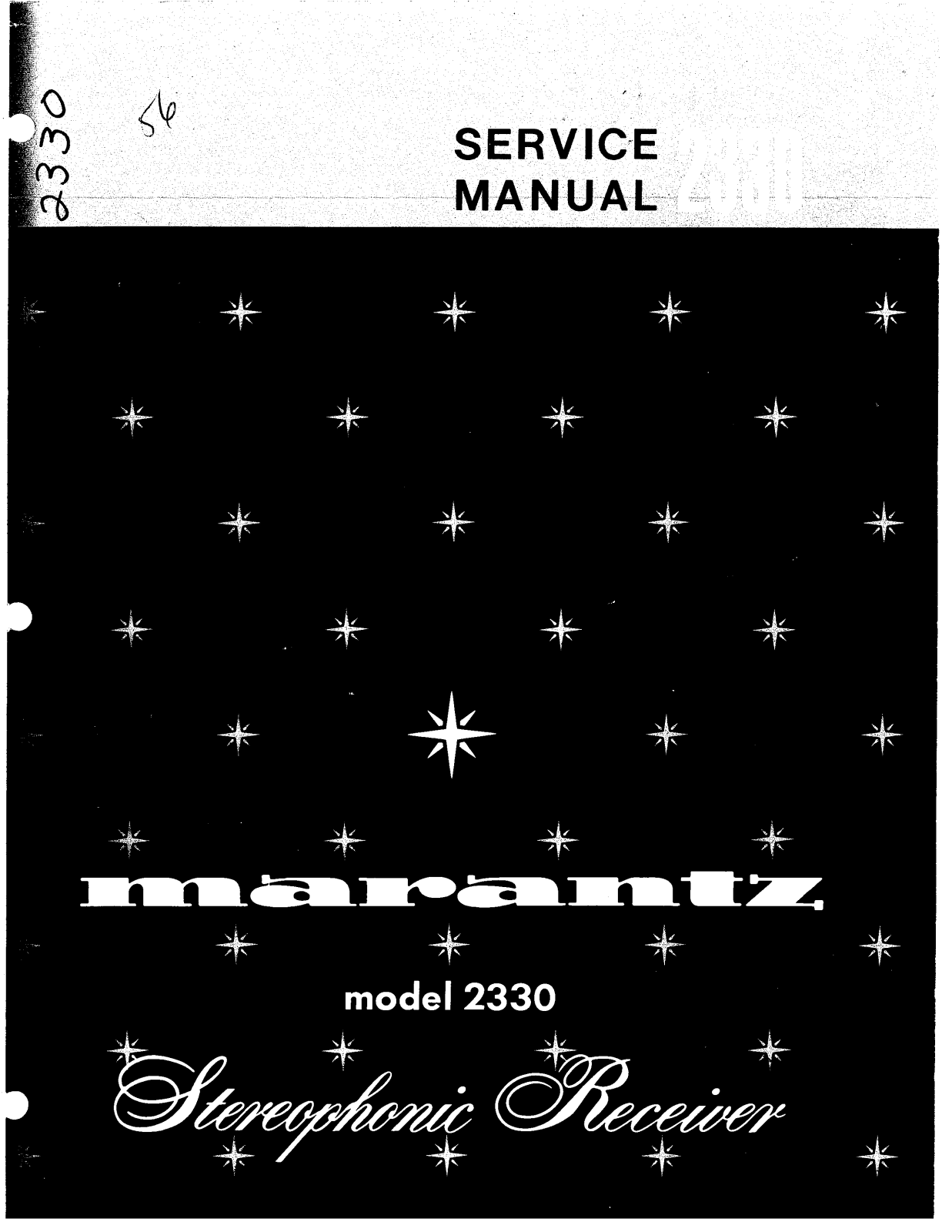 Marantz 2330 Service Manual