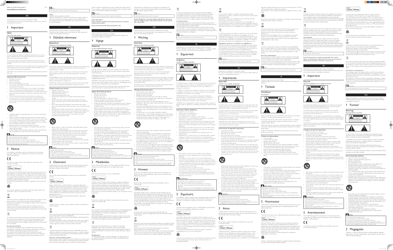 Philips AD-700 User manual