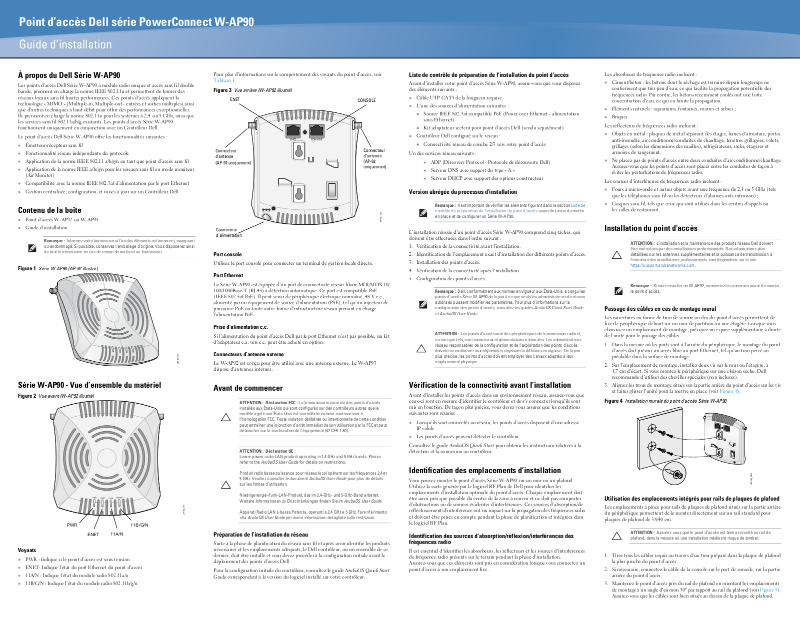 Dell W-AP92, W-AP93 User Manual