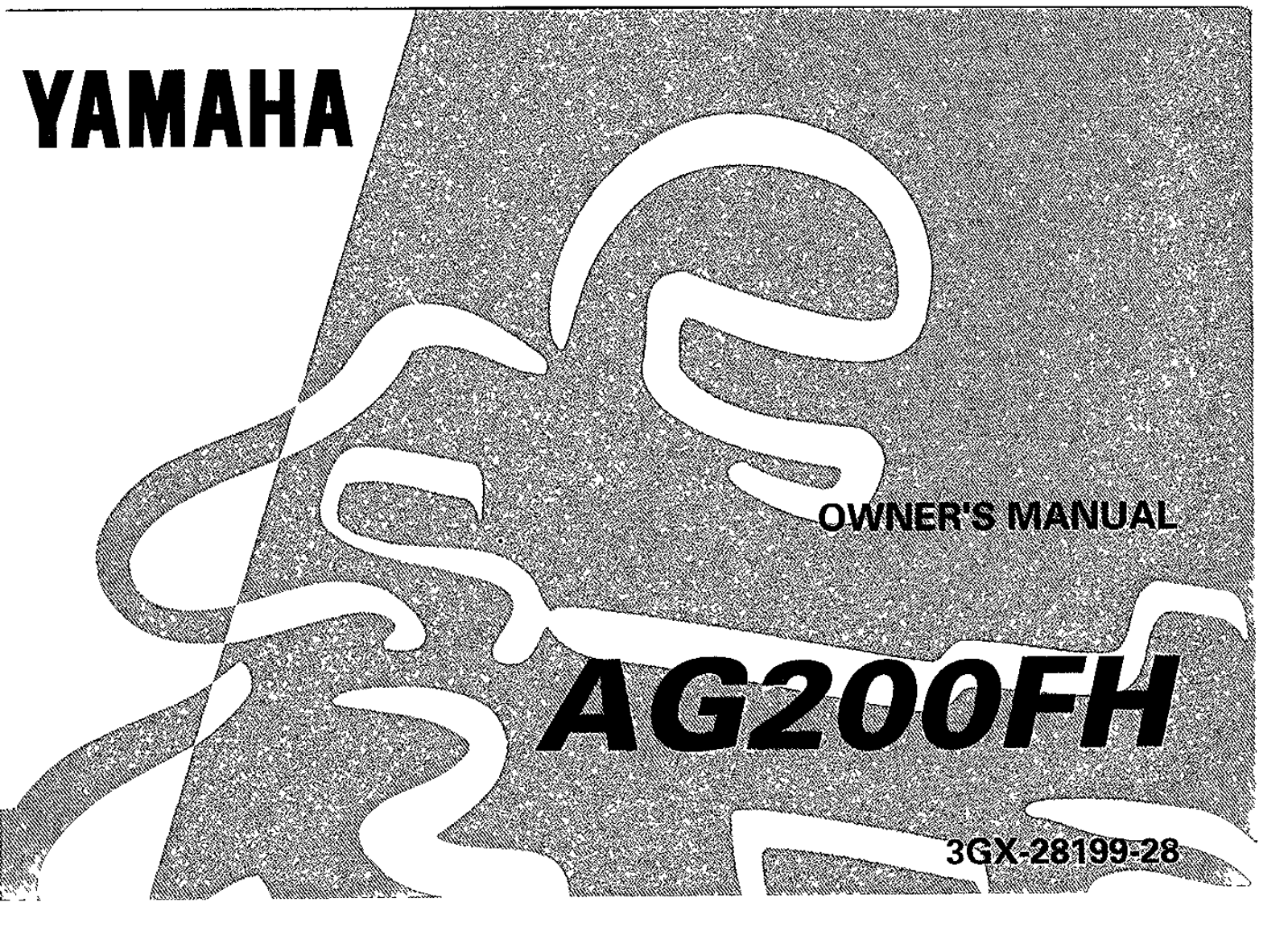 Yamaha AG200F H 1996 Owner's manual