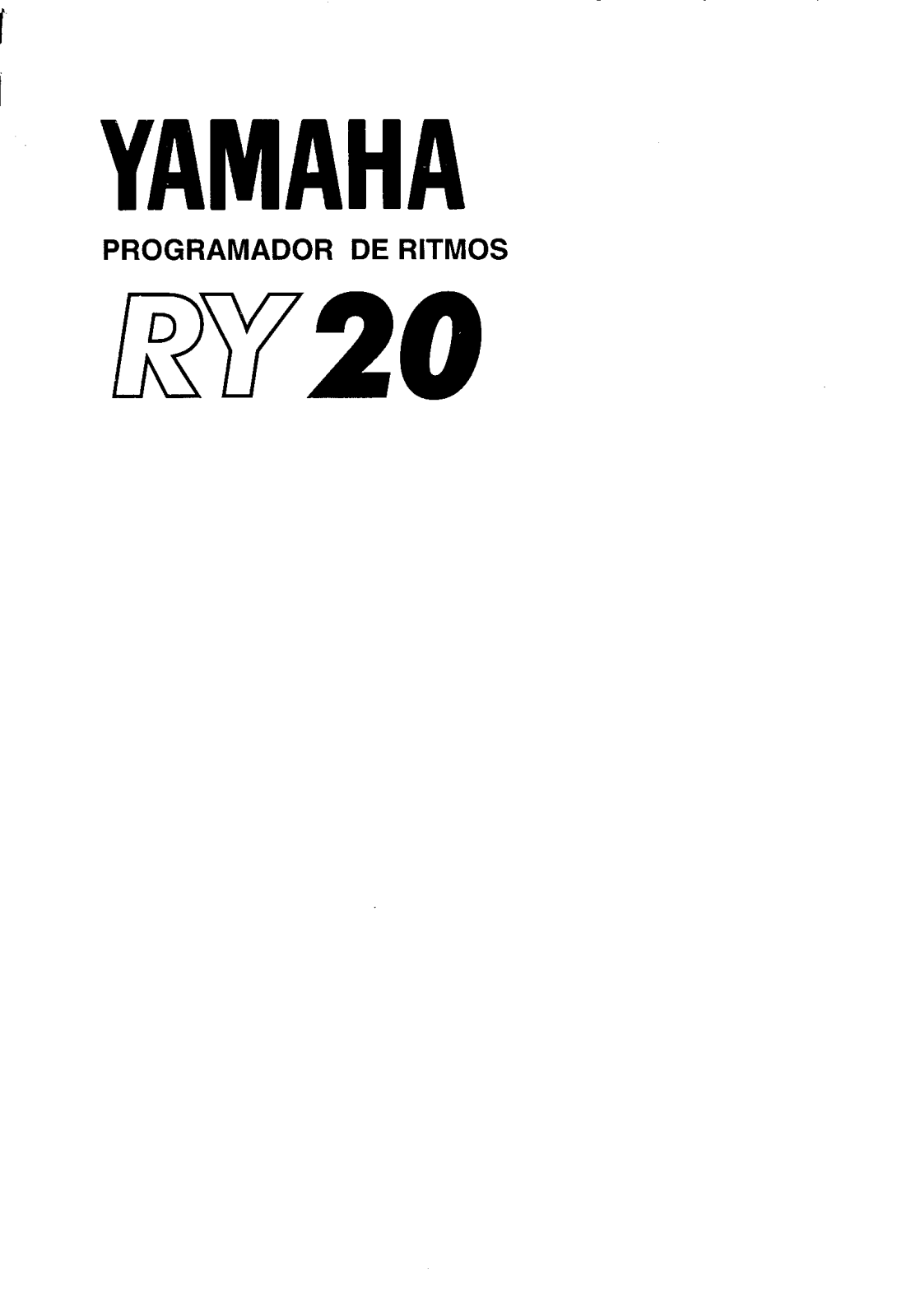 Yamaha RY20 User Manual