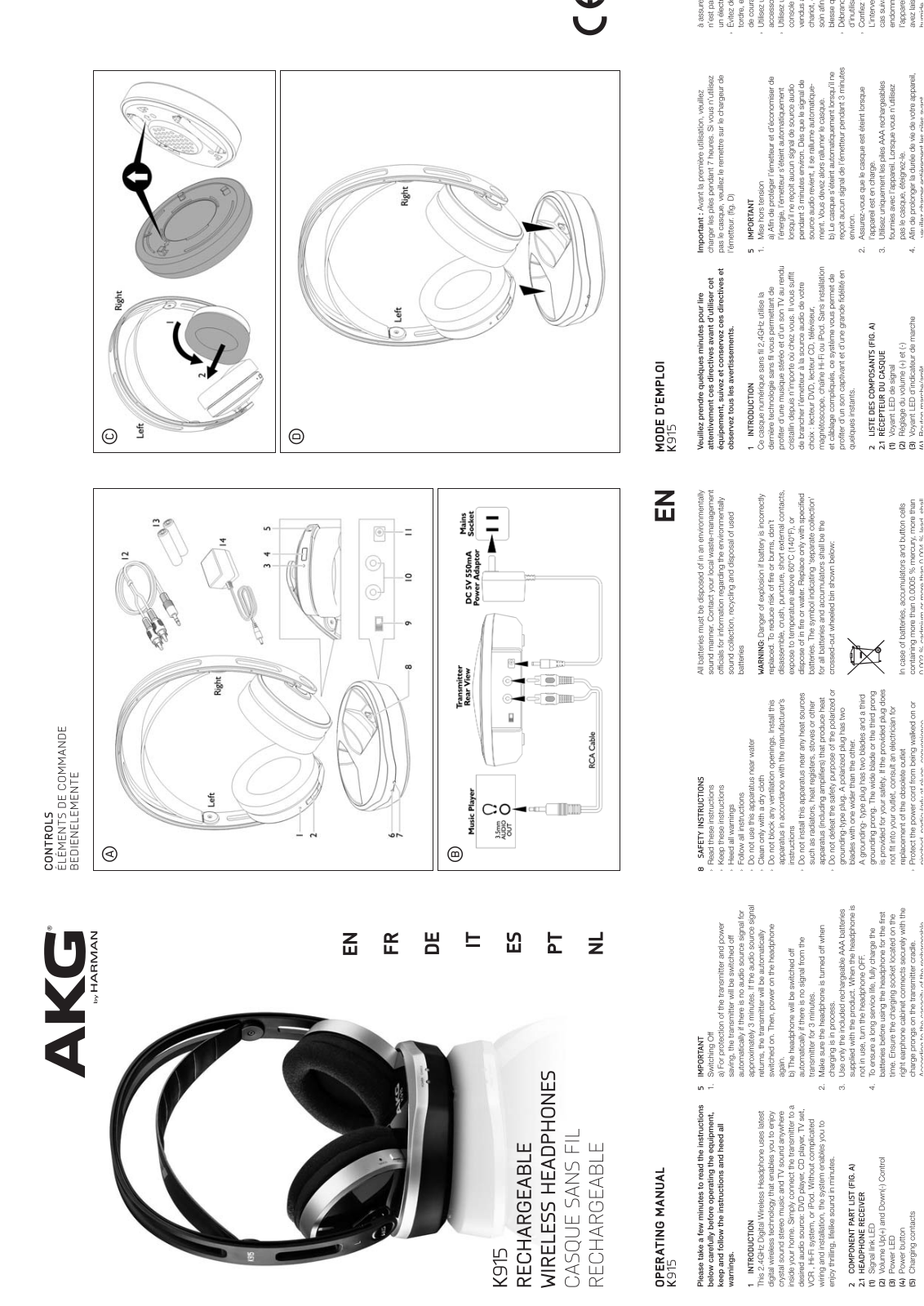 AKG K915 User manual