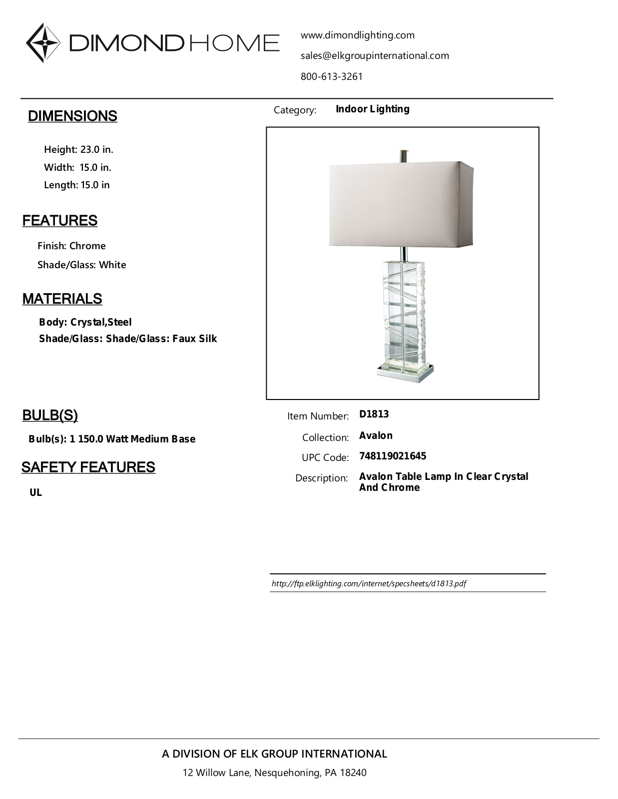 ELK Home D1813 User Manual