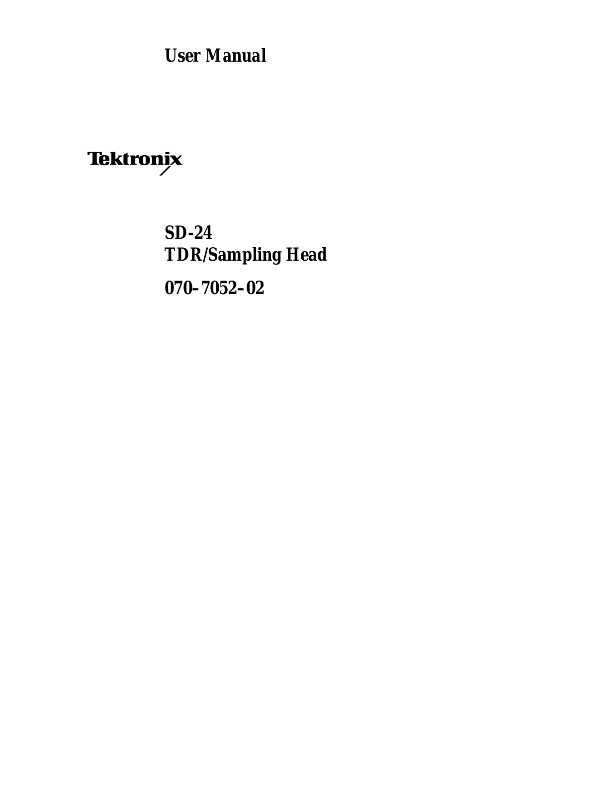 Tektronix sd24 tdr schematic