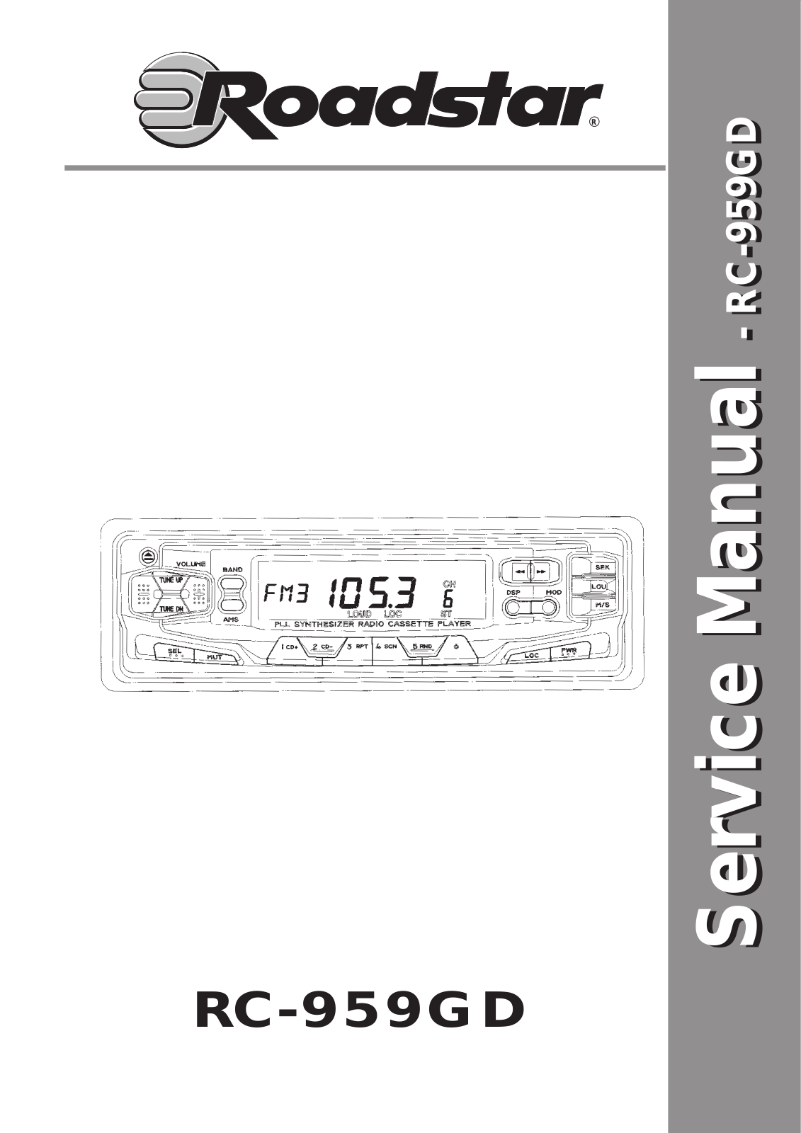 ROADSTAR RC-959GD Service Manual