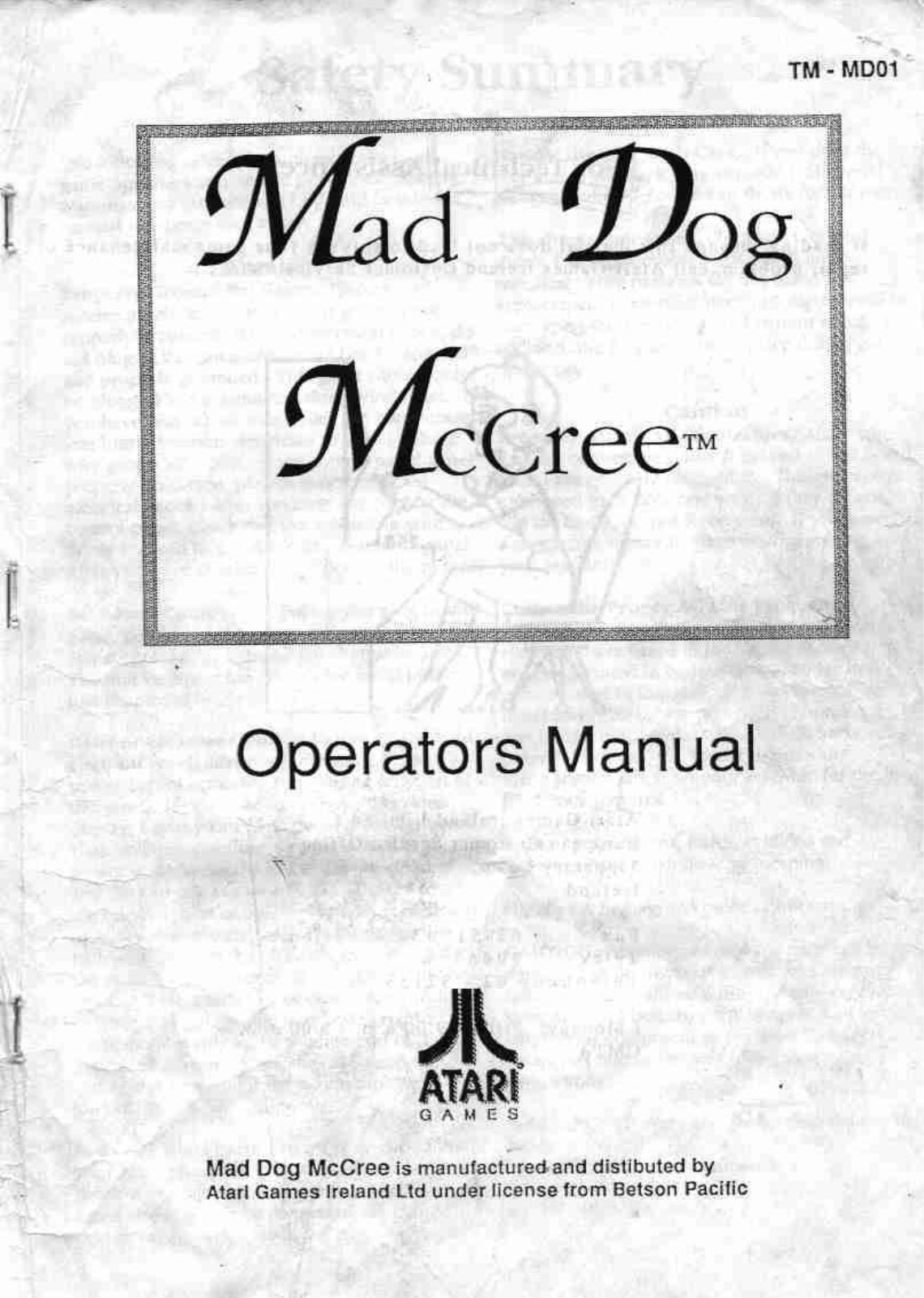 ATARI TM-MD01 User Guide