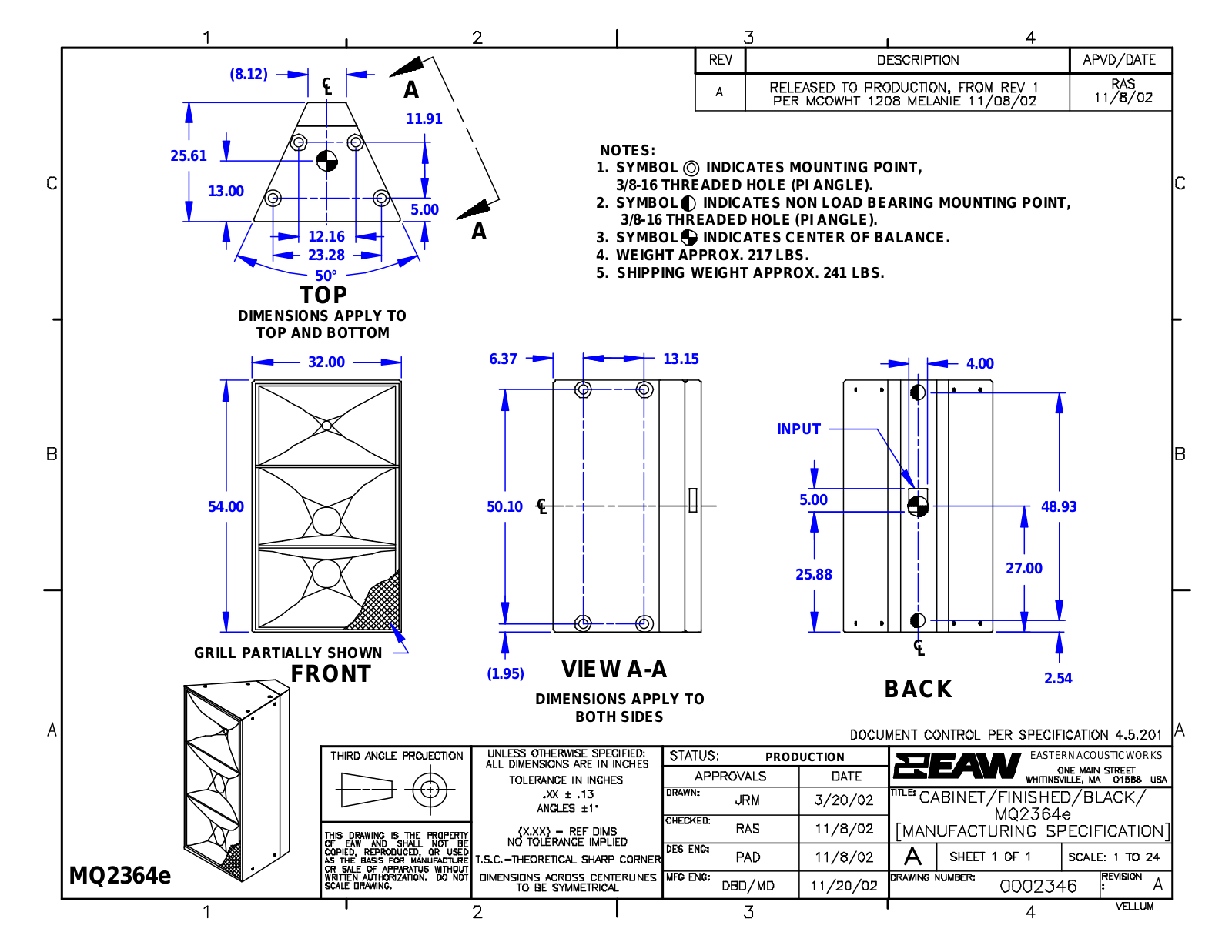 EAW MQ2364e User Manual