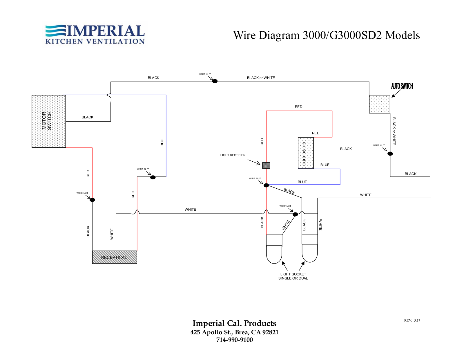 Imperial G3030SD2WHSS, G3042SD2BL, G3030SD2WH, G3036SD2WH, G3030SD2BL Diagram